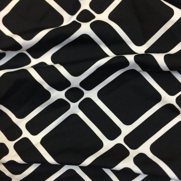 La Blanca Tankini Swimsuit Top Size 6 Womans Black White Geometric Halter Padded - Picture 7 of 9